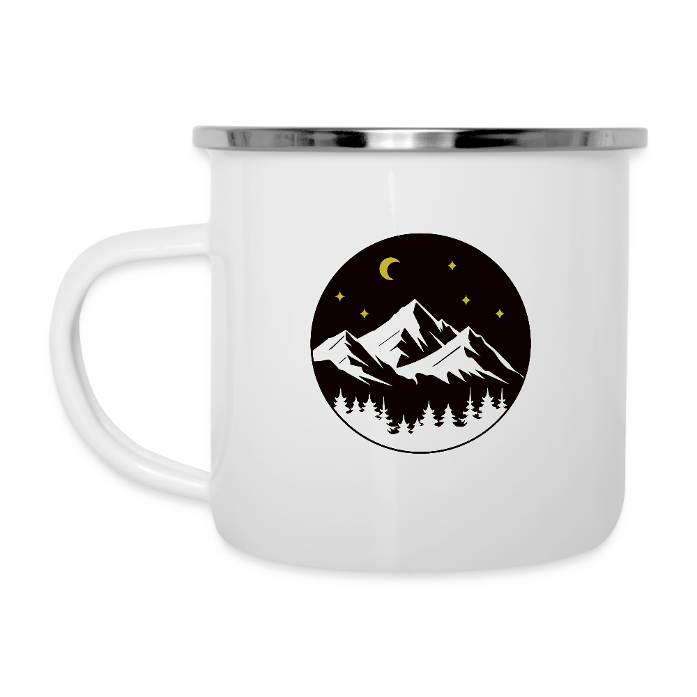 Emaille-Tasse - Mountain - Weiß
