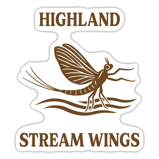 HIGHLAND STREAM WINGS - Sticker - Mattweiß